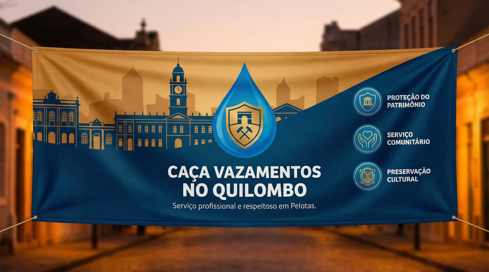 Caça Vazamentos no Quilombo - Pelotas: Respeito à História e ao Seu Bolso